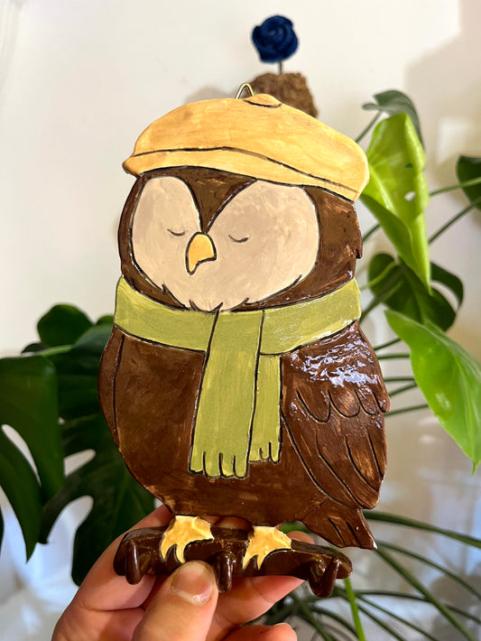 Portachiavi/ Porta strofinacci gufo