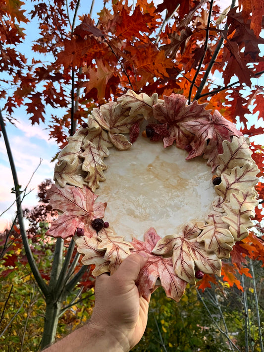 Piatto foglie autunnali