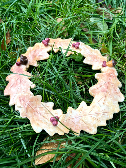 Ghirlanda/ Centro tavola foglie autunnali piccolo