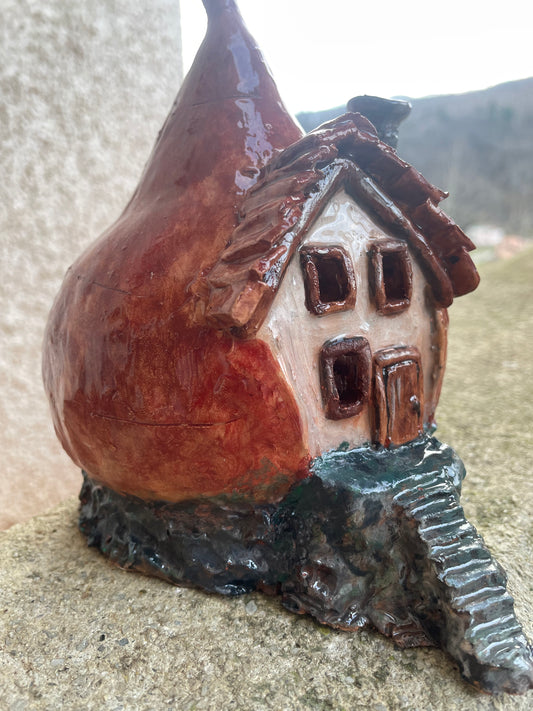 Portacandela casetta ravanello