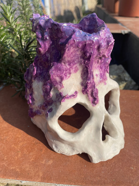 Portacandela teschio