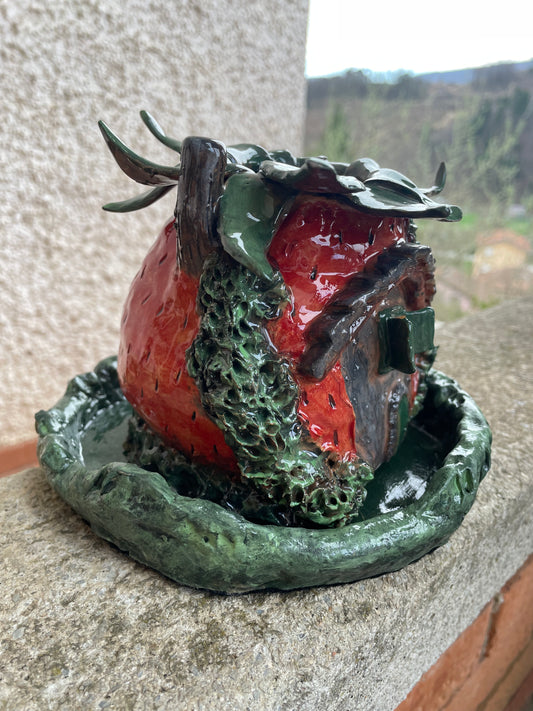 Vaso casetta fragola