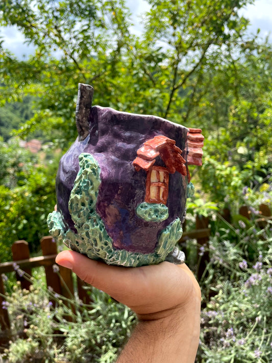 Portamestoli casetta melanzana