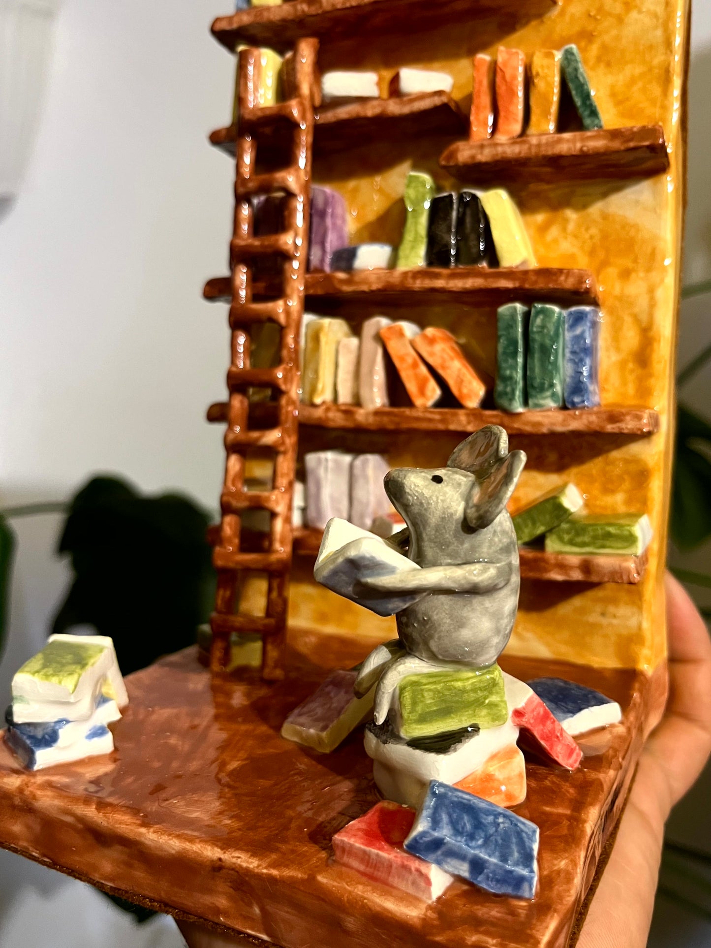 Fermalibri topino in libreria