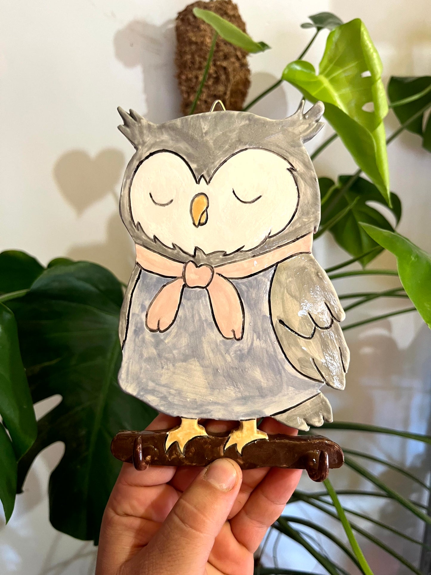 Portachiavi/ Porta strofinacci gufo