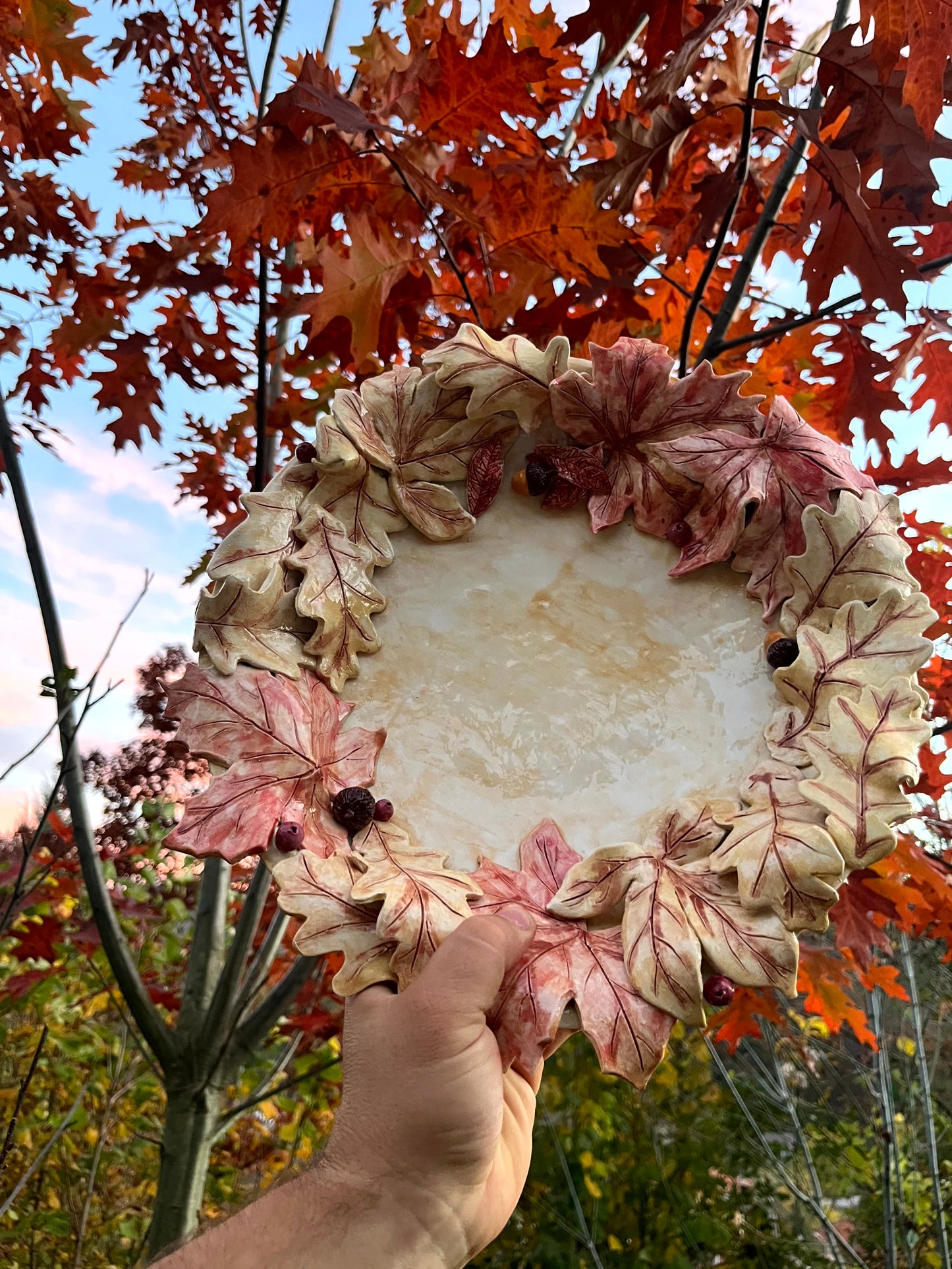 Piatto foglie autunnali