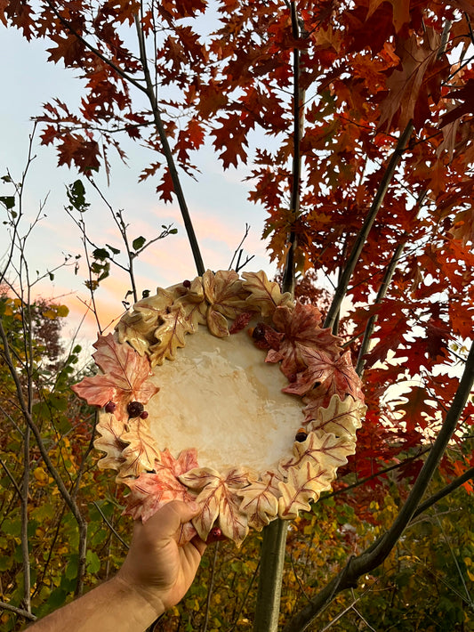 Piatto foglie autunnali