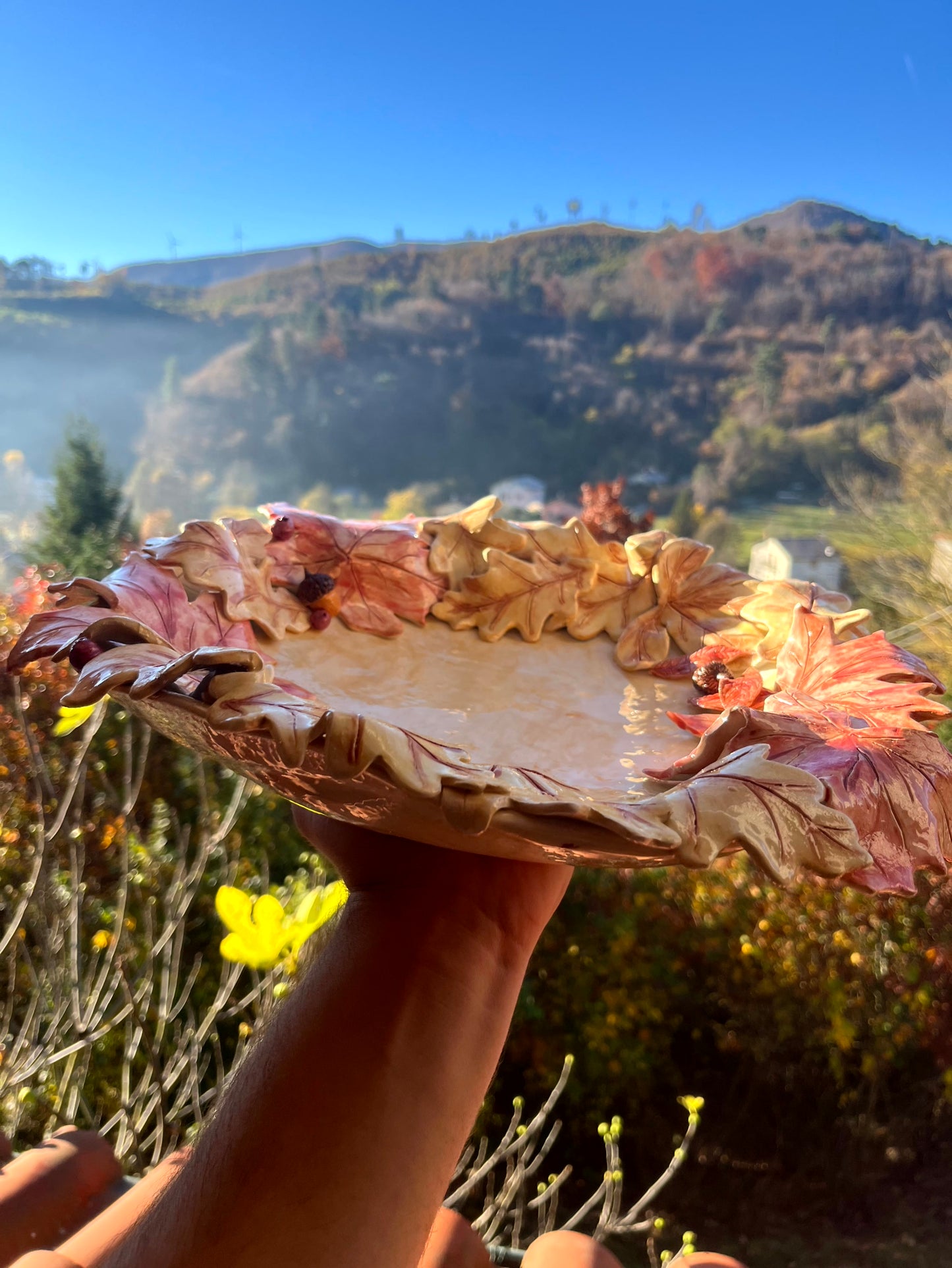 Piatto foglie autunnali