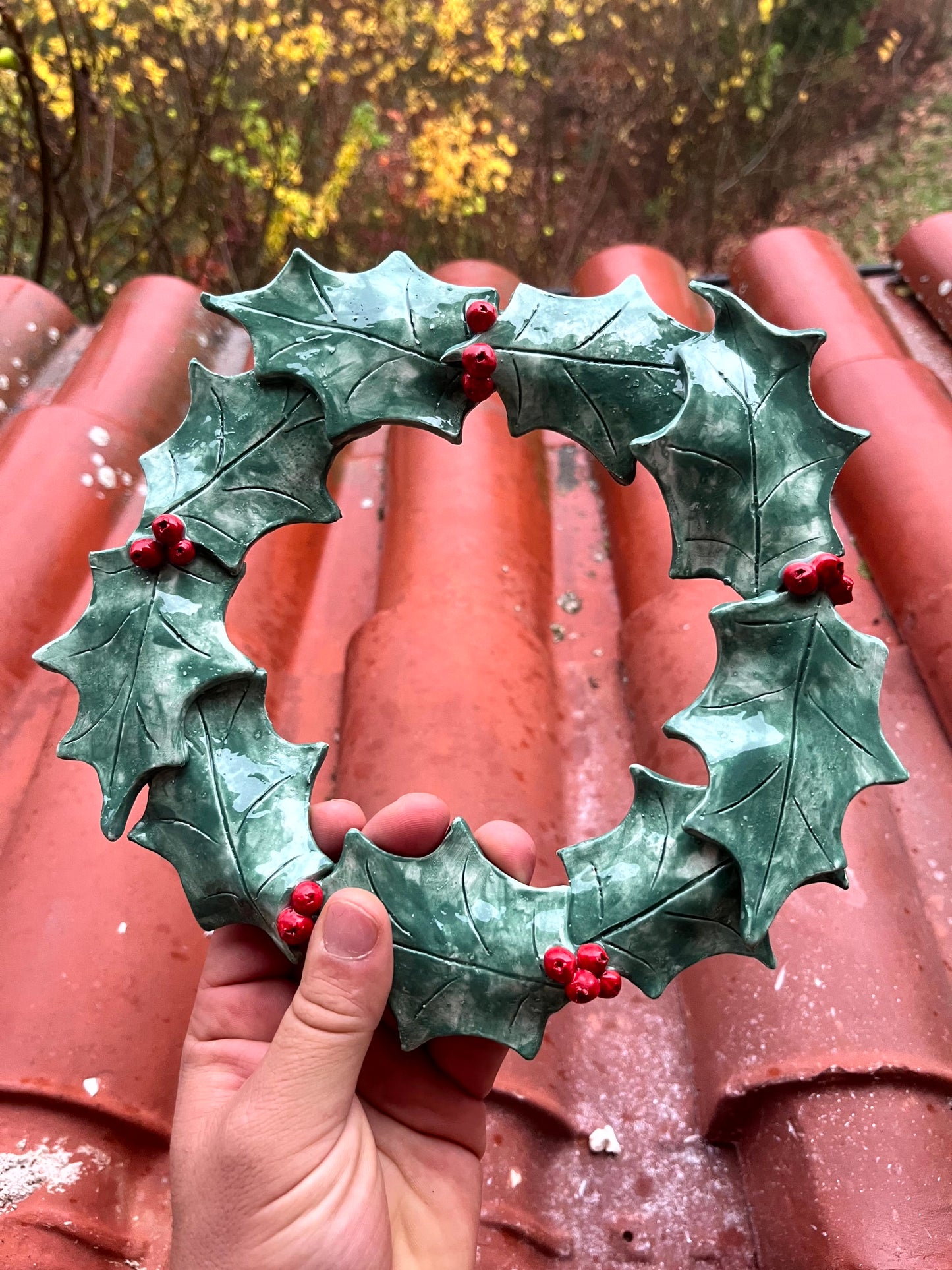 Ghirlanda/ Centro tavola agrifoglio piccolo