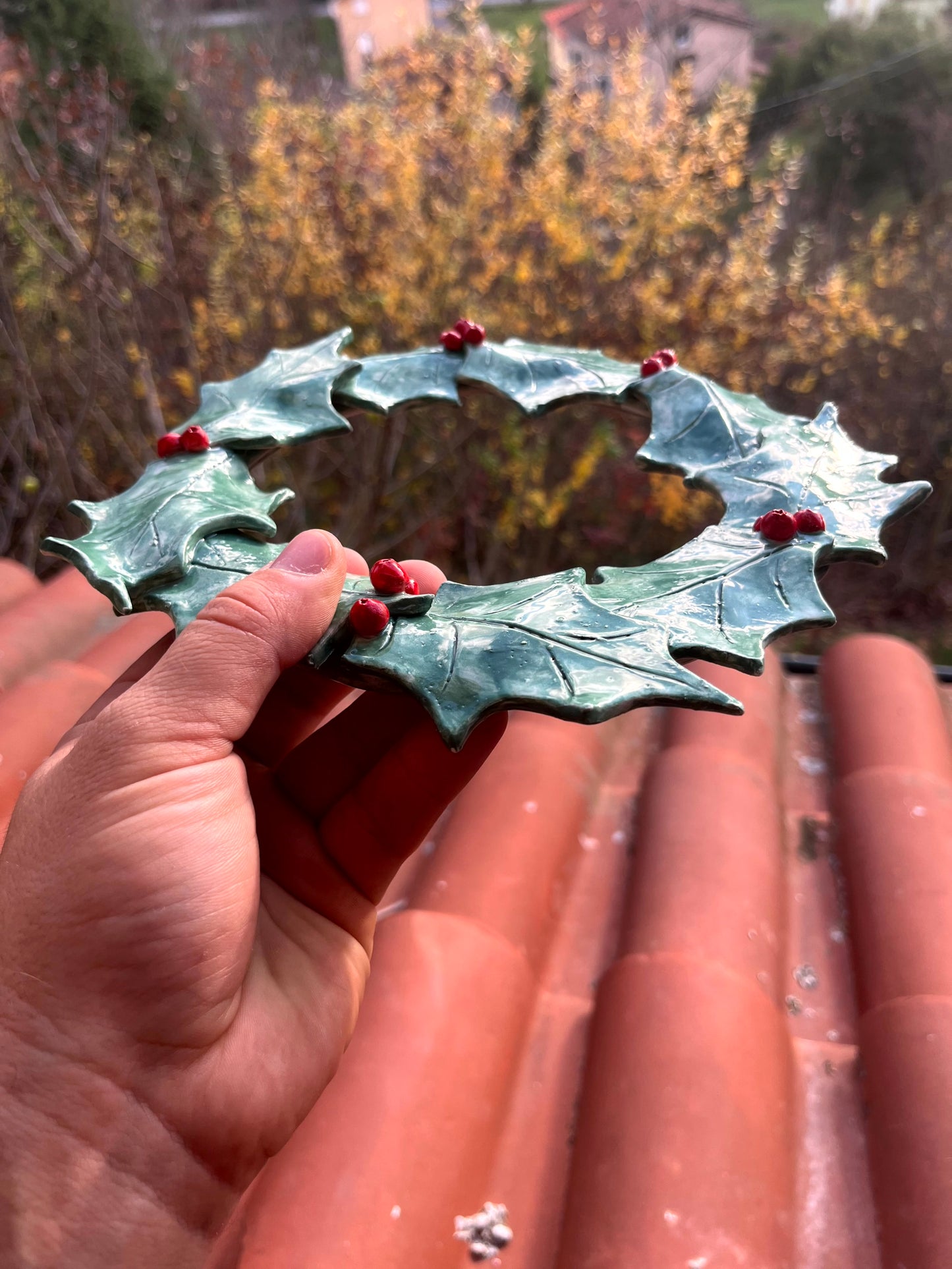 Ghirlanda/ Centro tavola agrifoglio piccolo