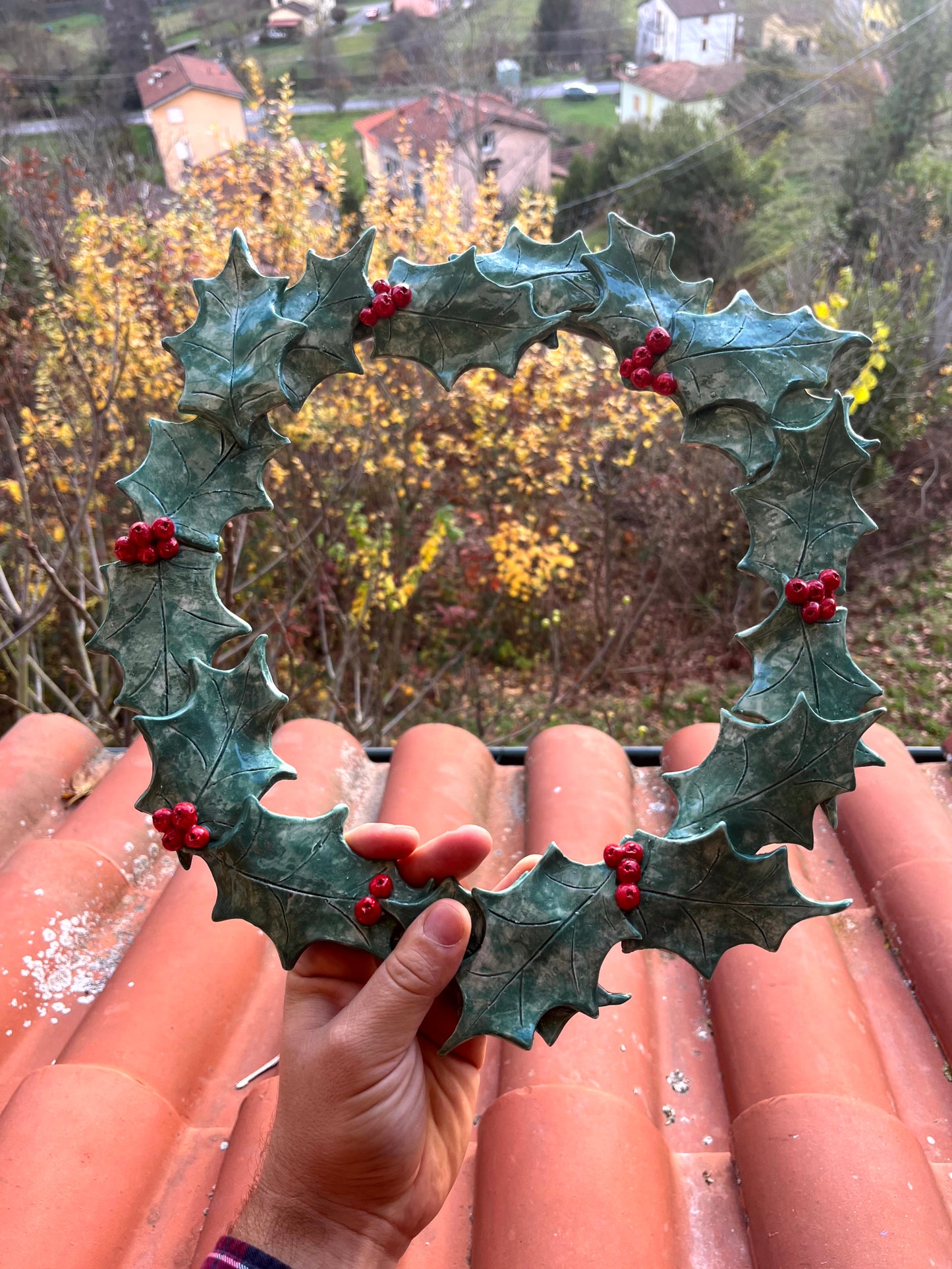 Ghirlanda/ Centro tavola agrifoglio grande