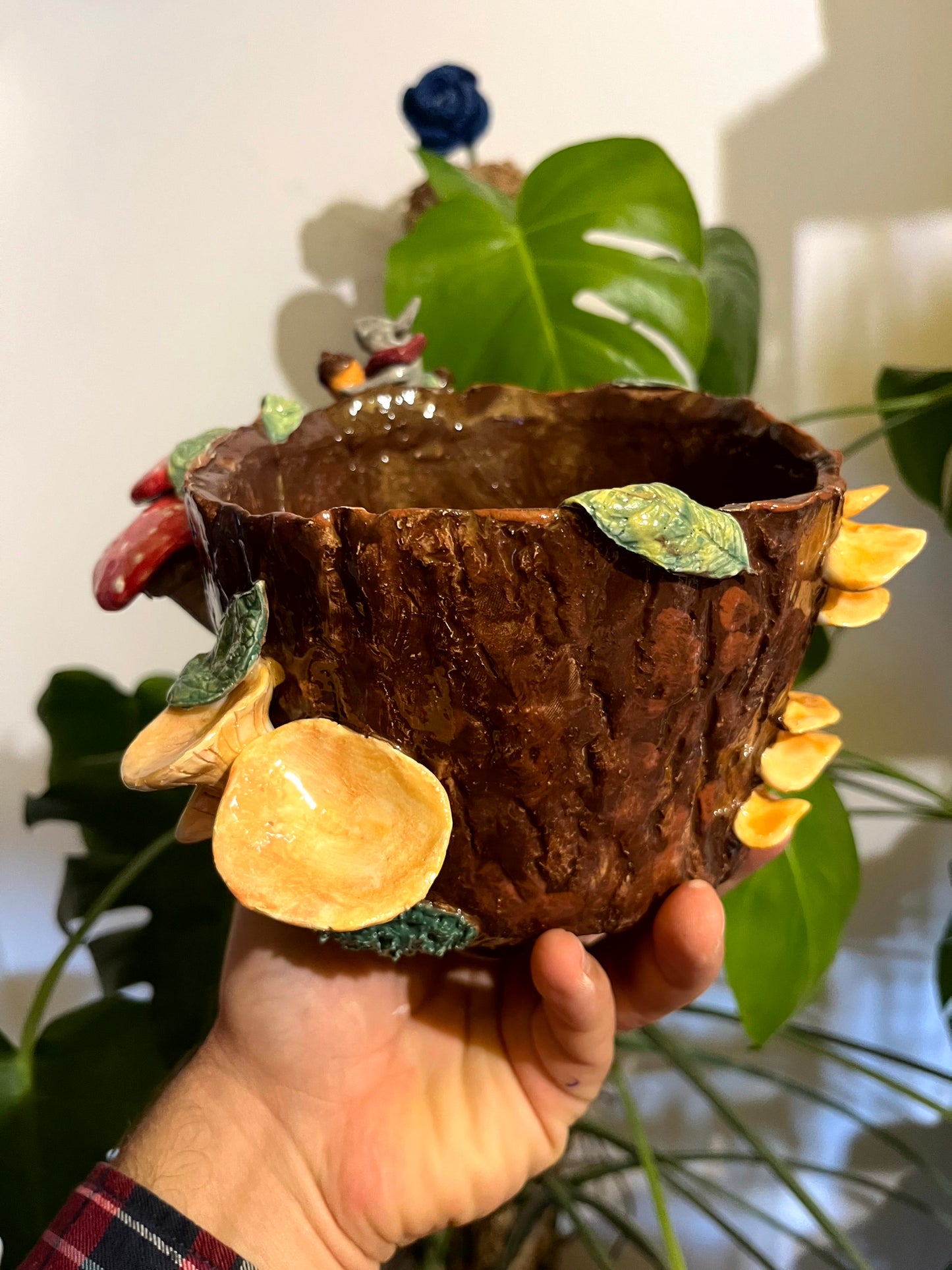 Vaso bosco con topino