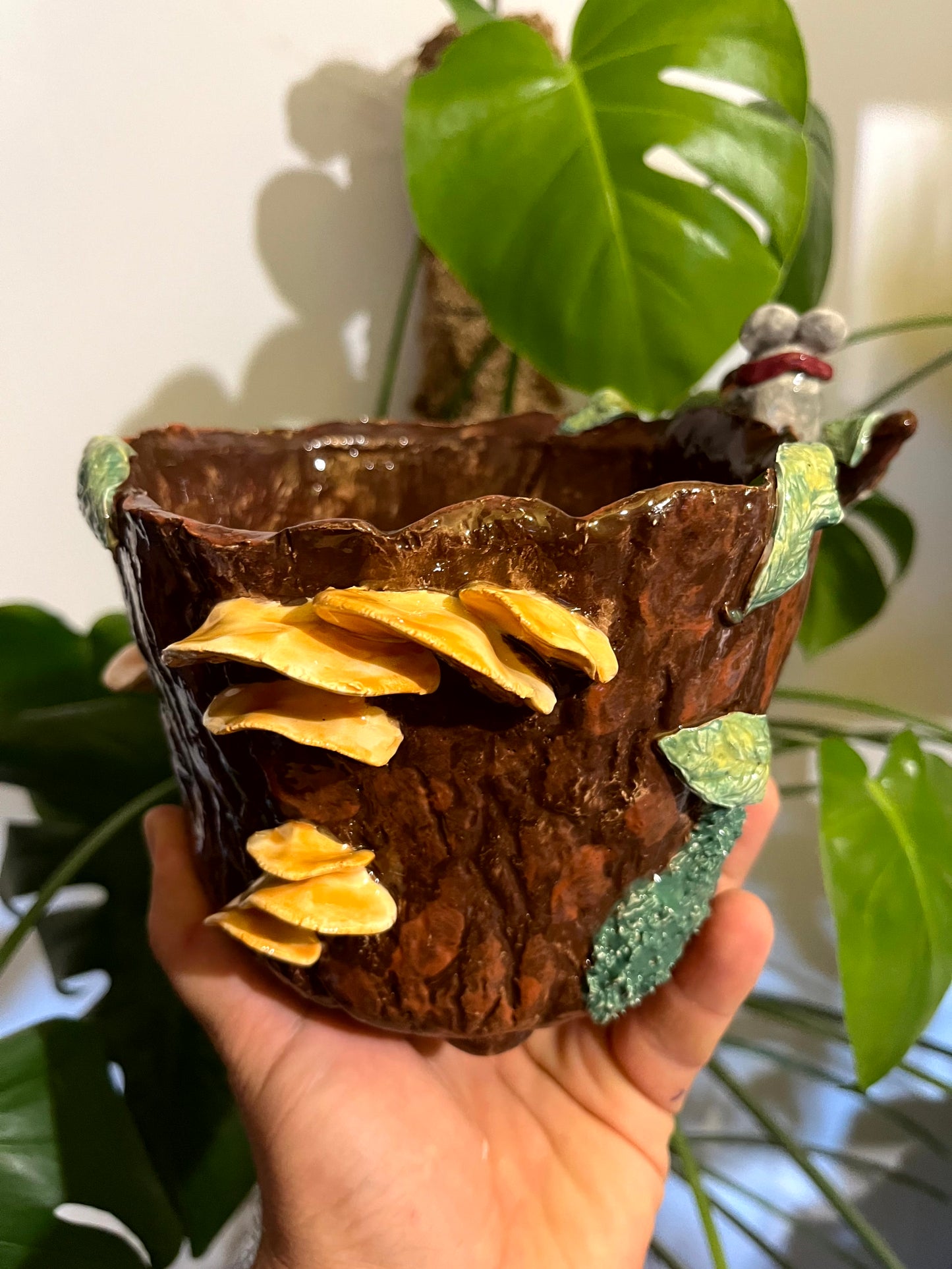 Vaso bosco con topino