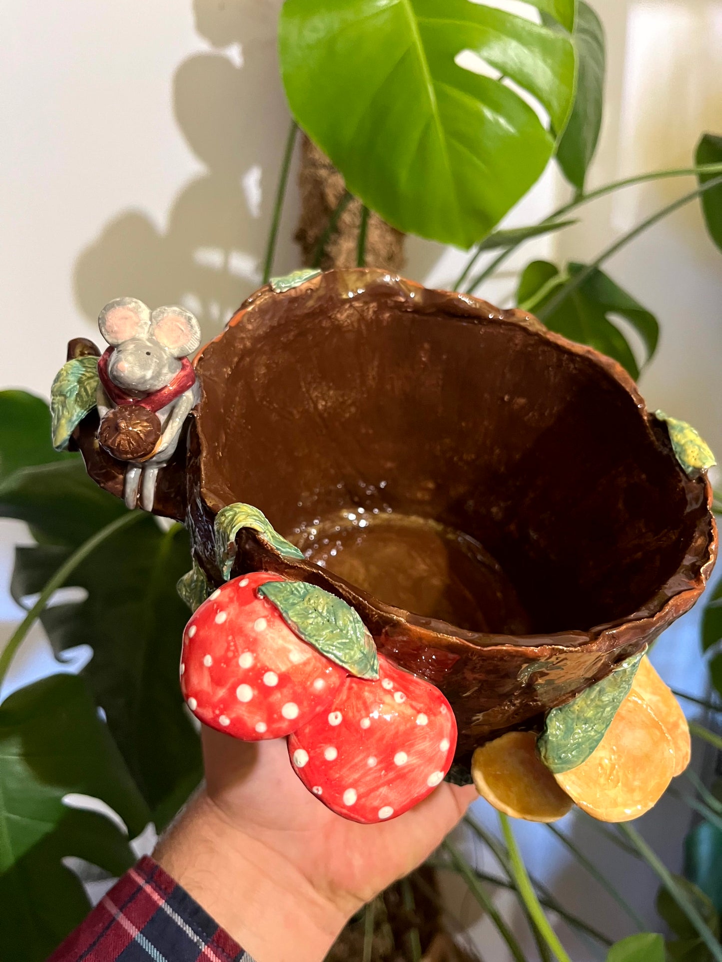 Vaso bosco con topino