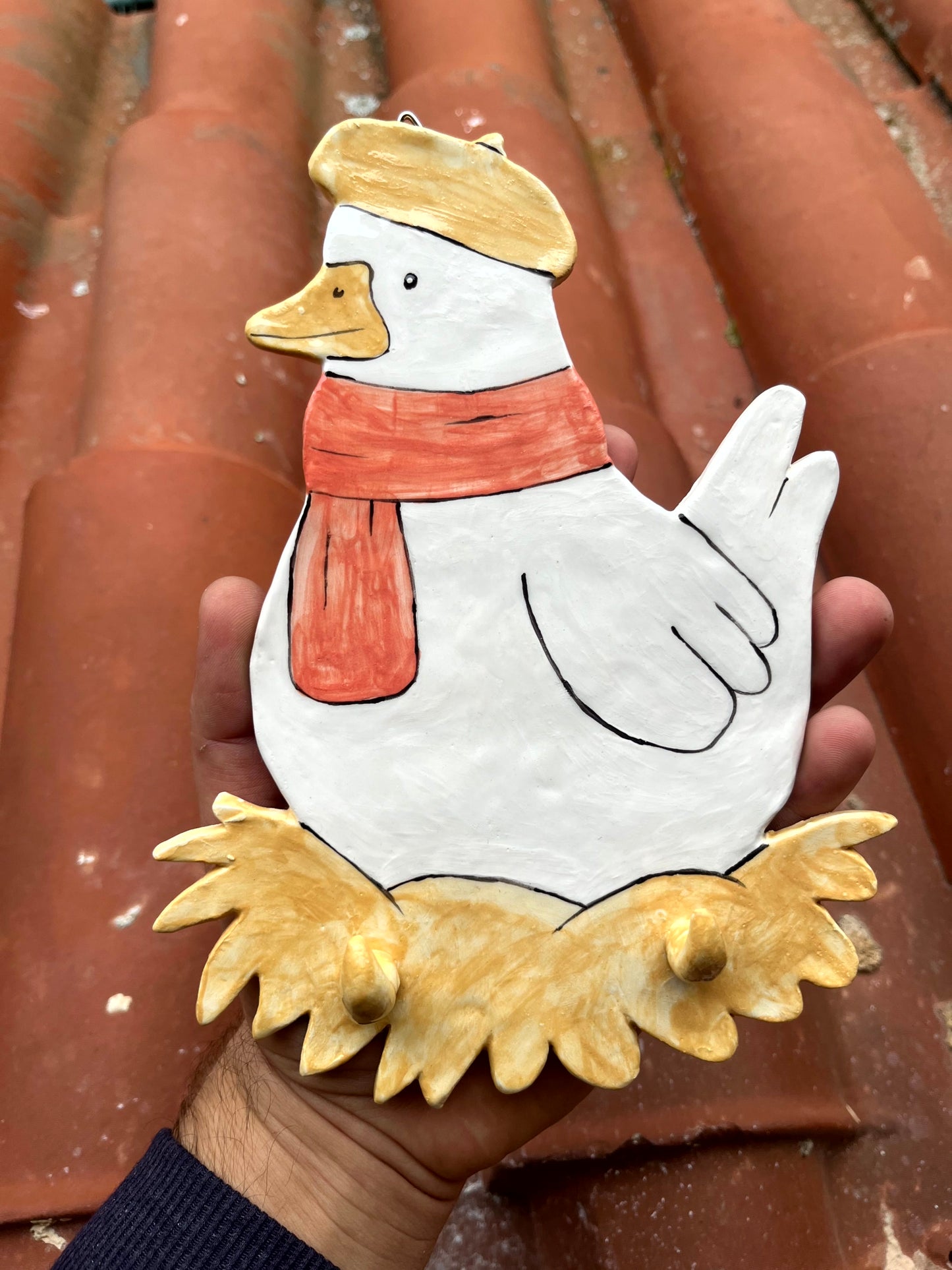 Porta strofinacci/ Portachiavi papera