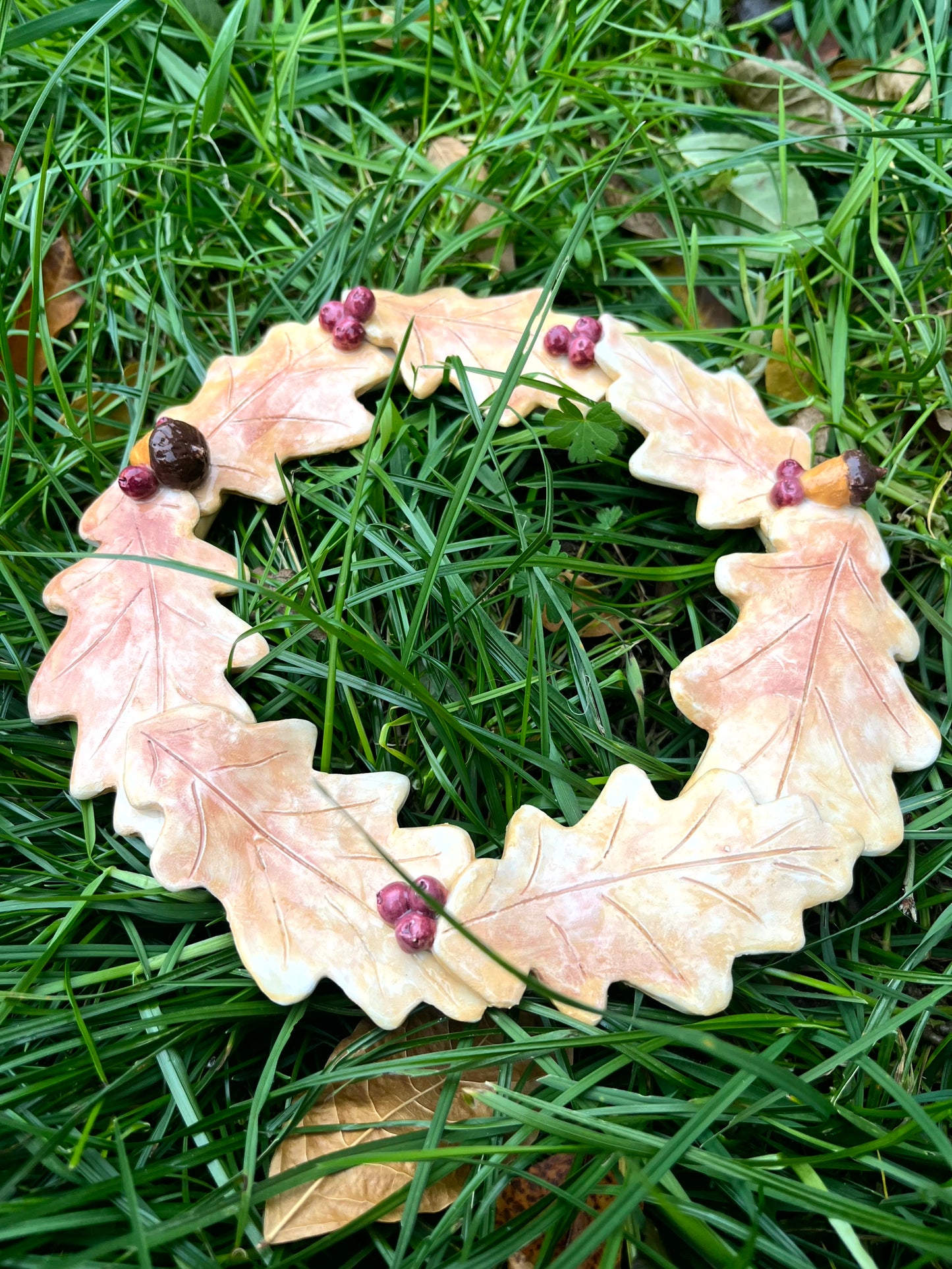 Ghirlanda/ Centro tavola foglie autunnali piccolo